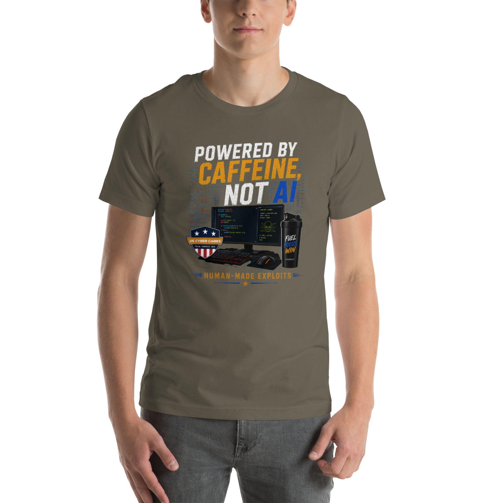 Powered by Caffeine- Unisex t-shirt - Image 77