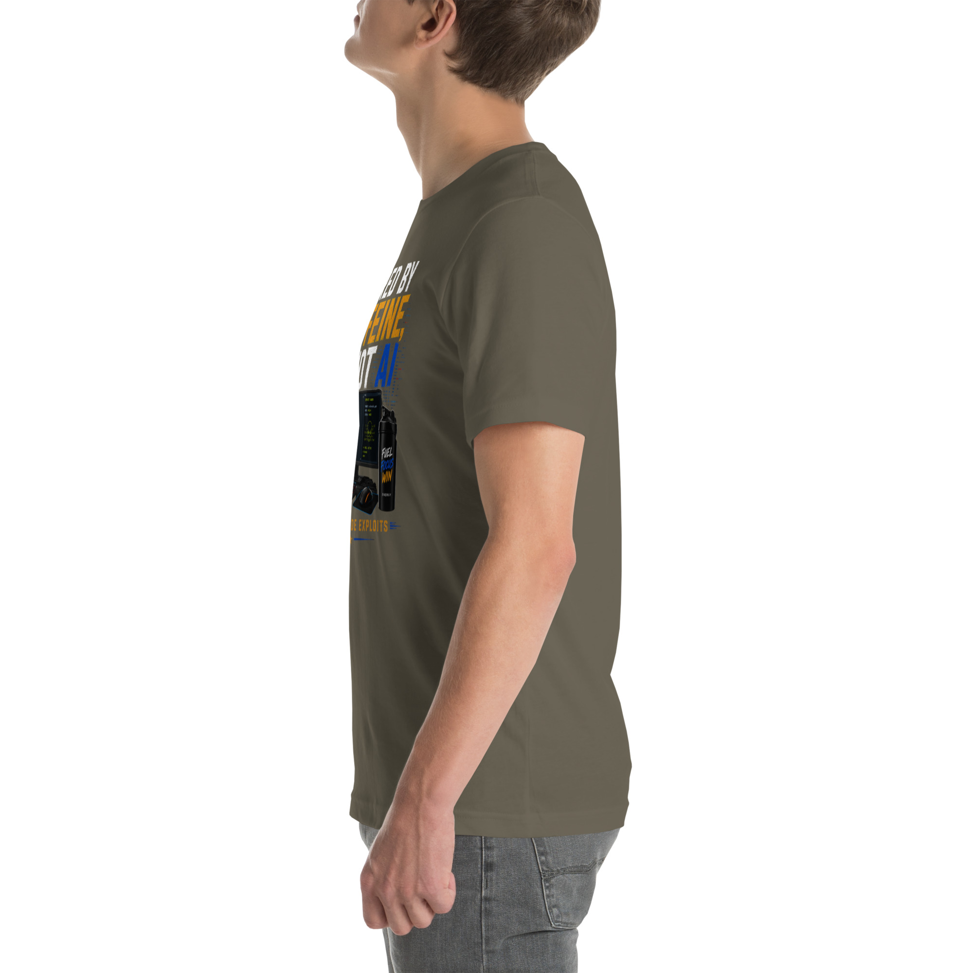 Powered by Caffeine- Unisex t-shirt - Image 32