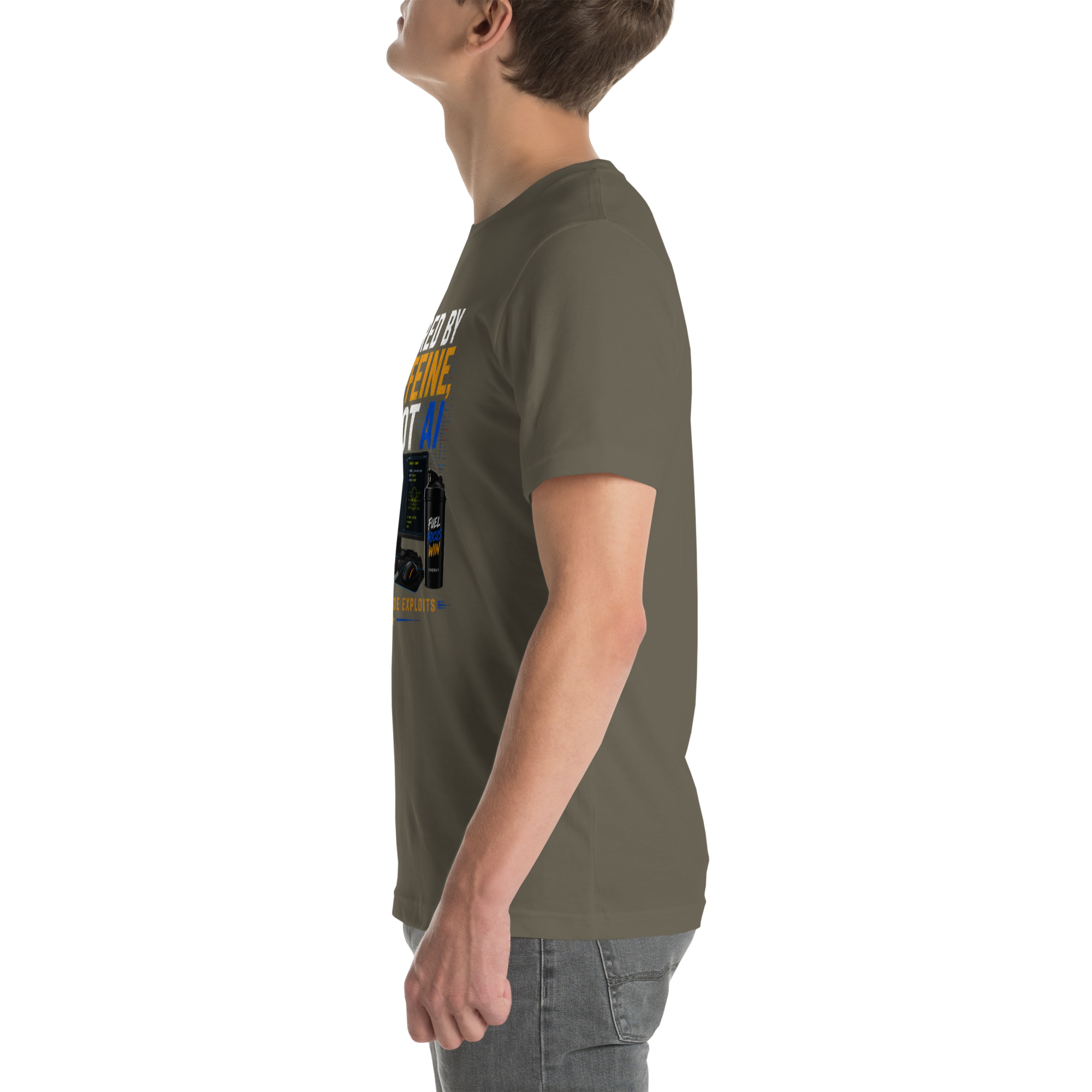 Powered by Caffeine- Unisex t-shirt - Image 79