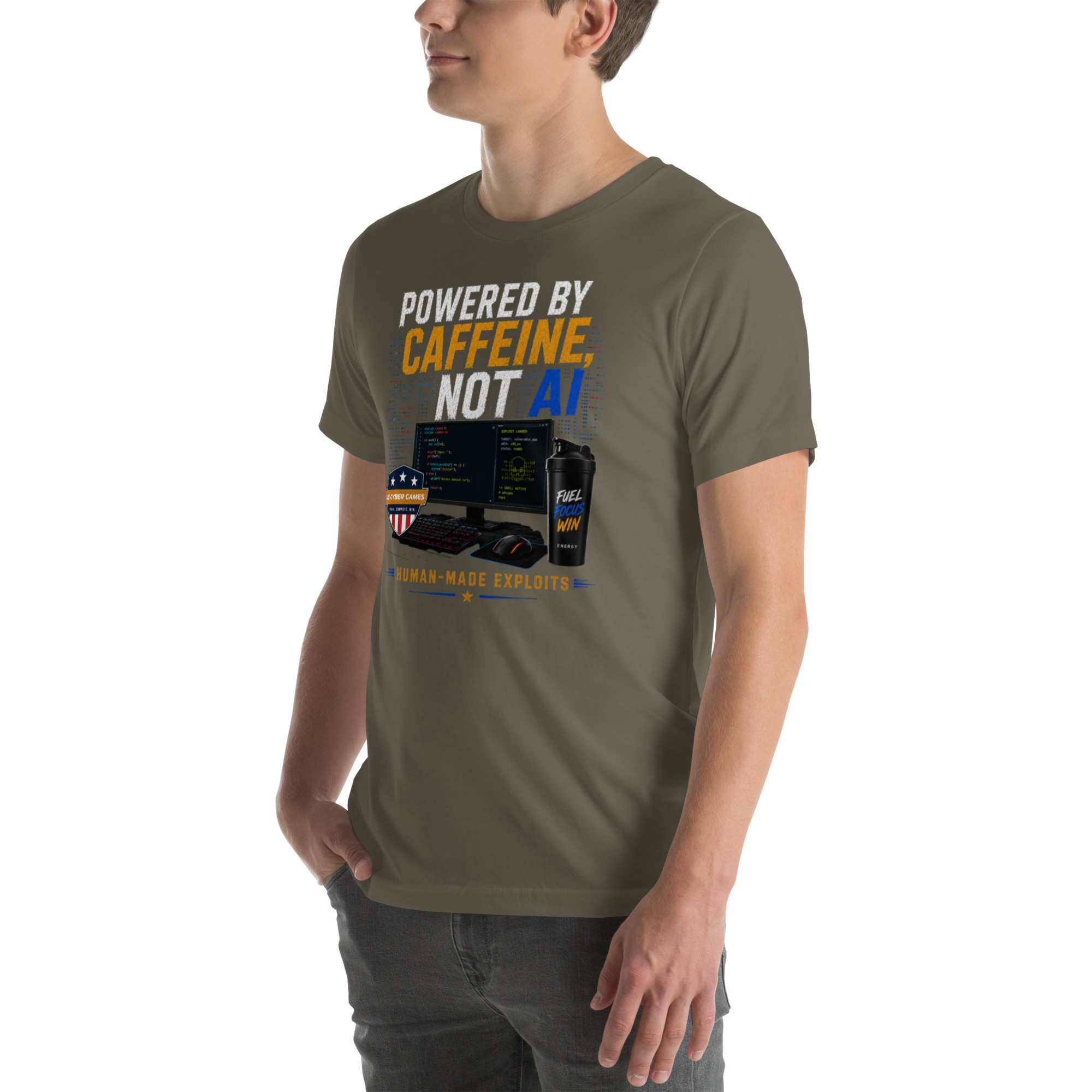 Powered by Caffeine- Unisex t-shirt - Image 33