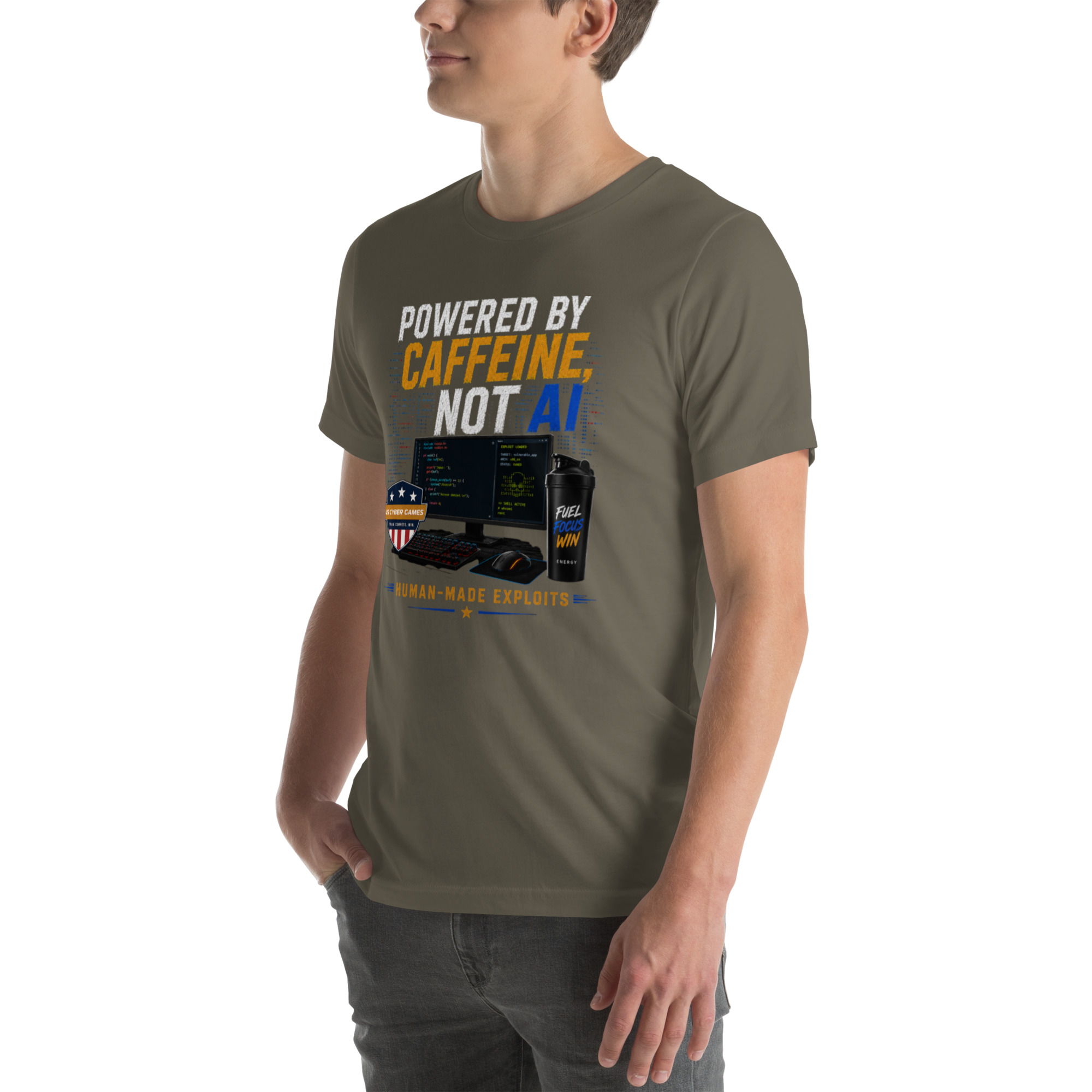 Powered by Caffeine- Unisex t-shirt - Image 80