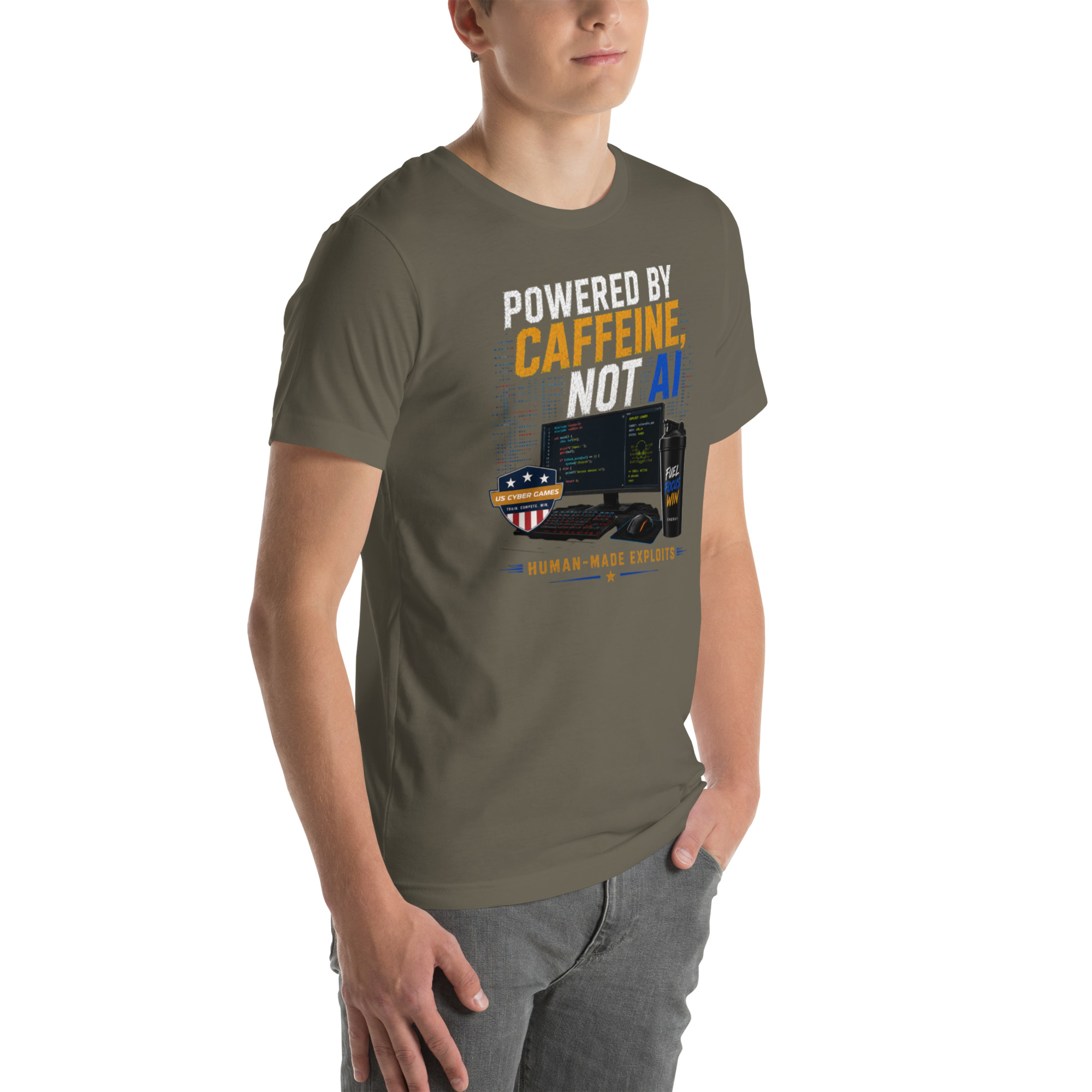 Powered by Caffeine- Unisex t-shirt - Image 35