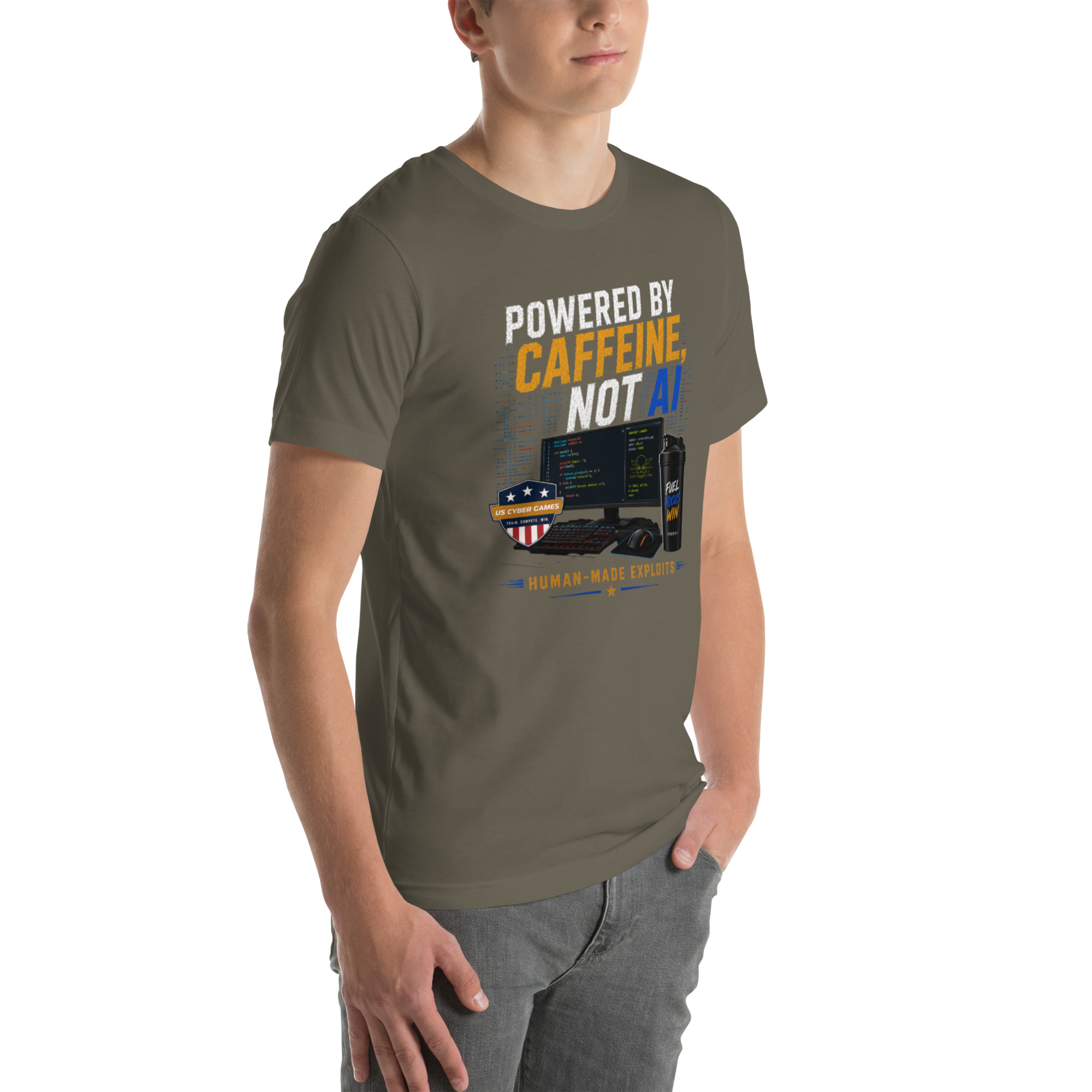 Powered by Caffeine- Unisex t-shirt - Image 82