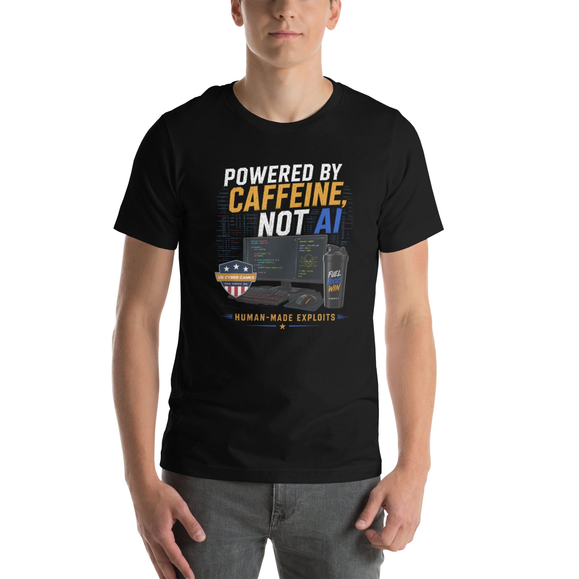 Powered by Caffeine- Unisex t-shirt - Image 41