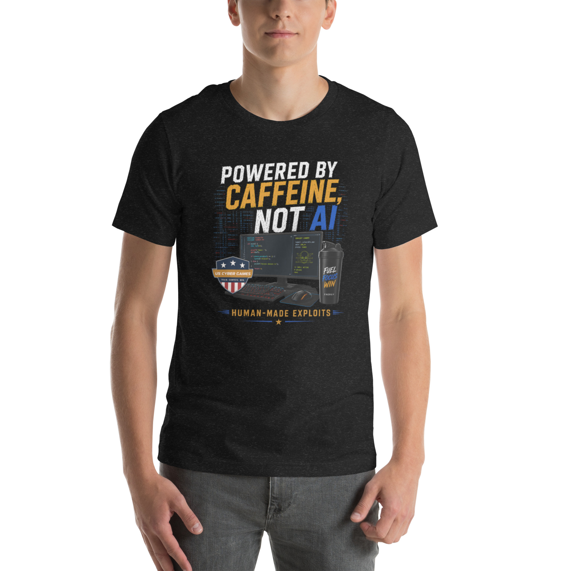 Powered by Caffeine- Unisex t-shirt - Image 42