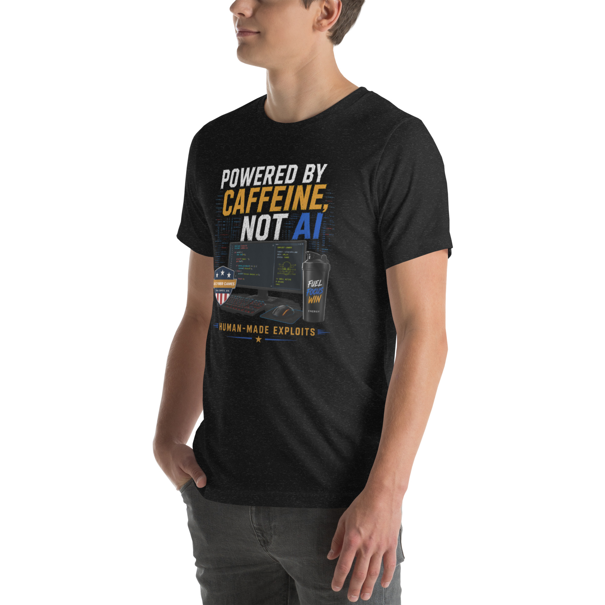 Powered by Caffeine- Unisex t-shirt - Image 45