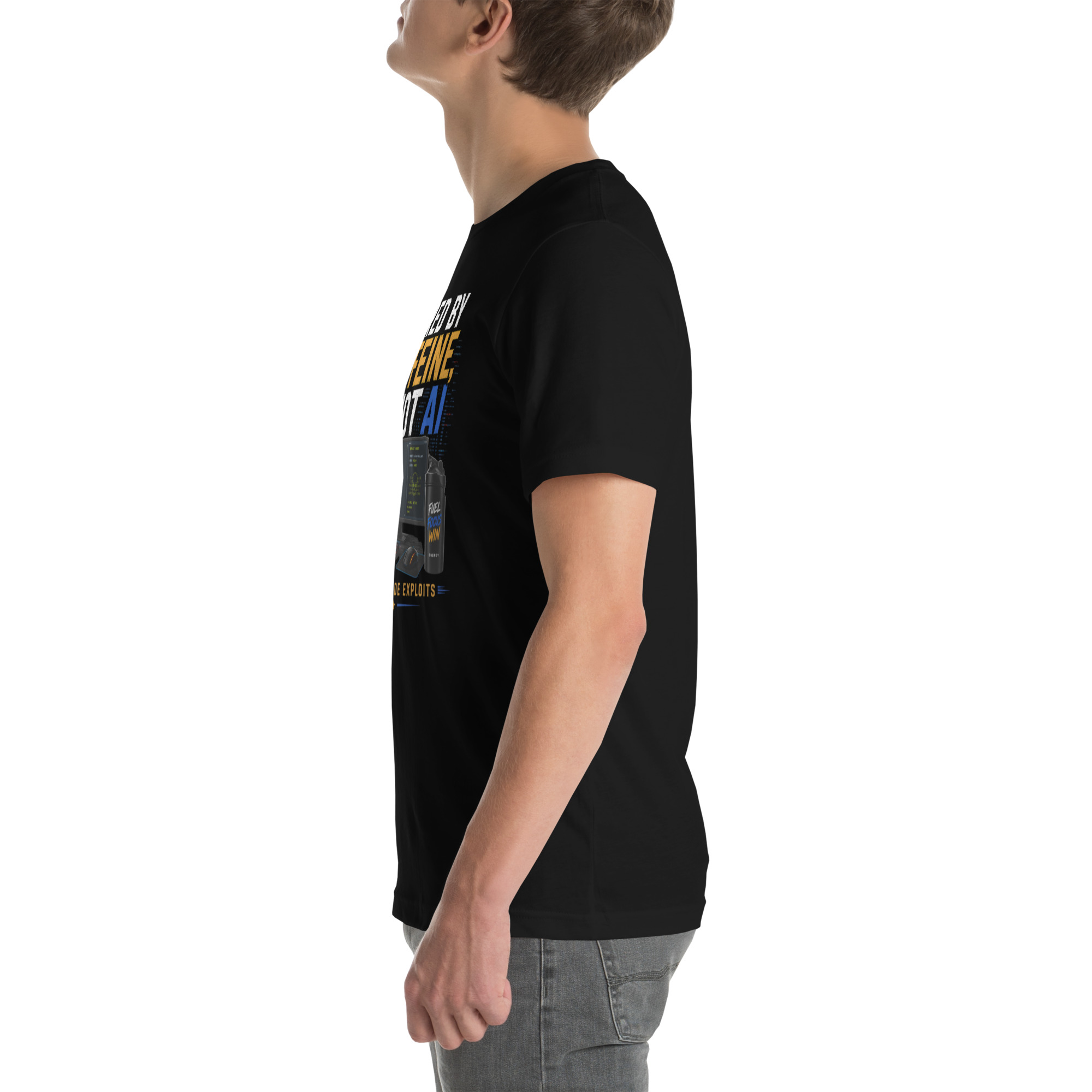 Powered by Caffeine- Unisex t-shirt - Image 7