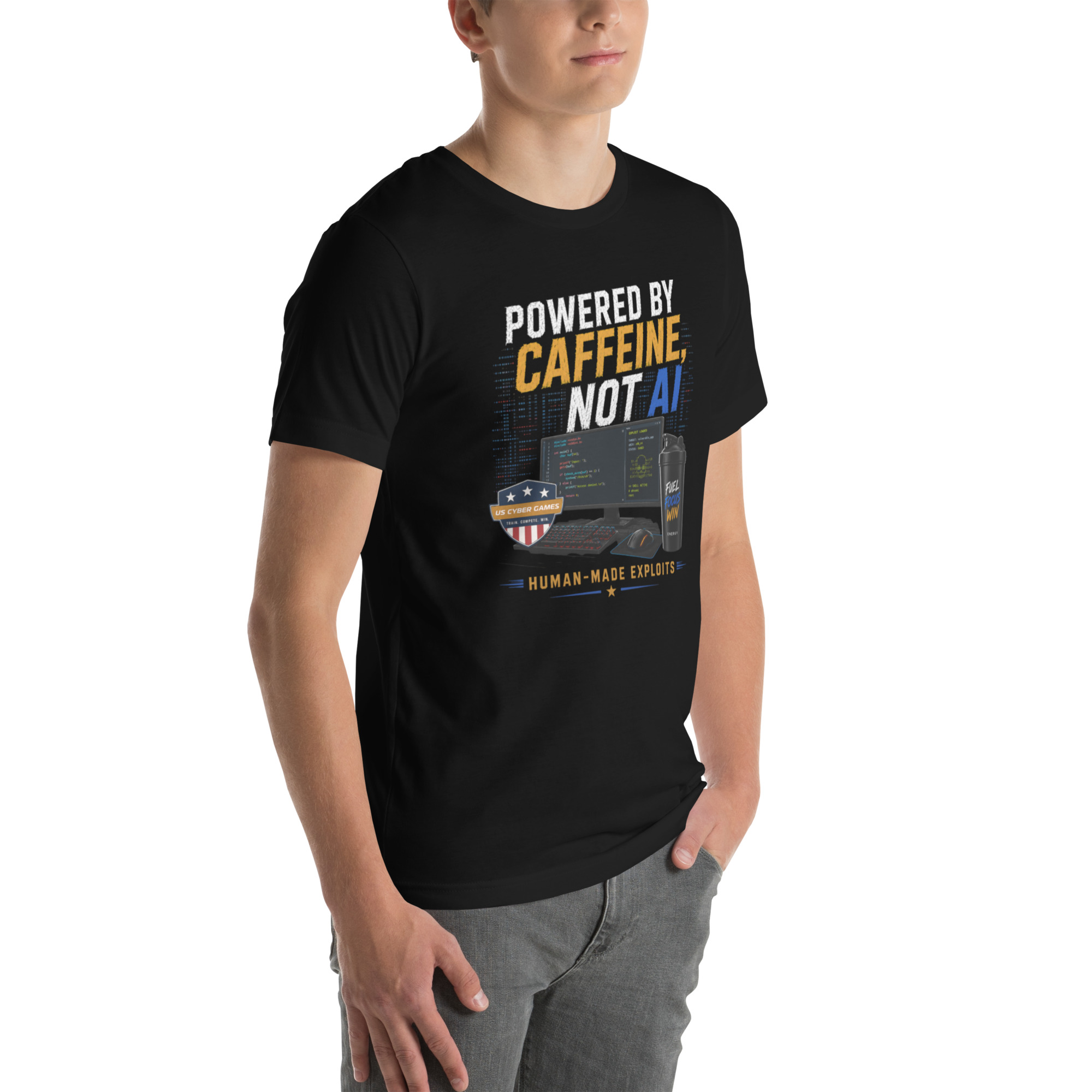 Powered by Caffeine- Unisex t-shirt - Image 52