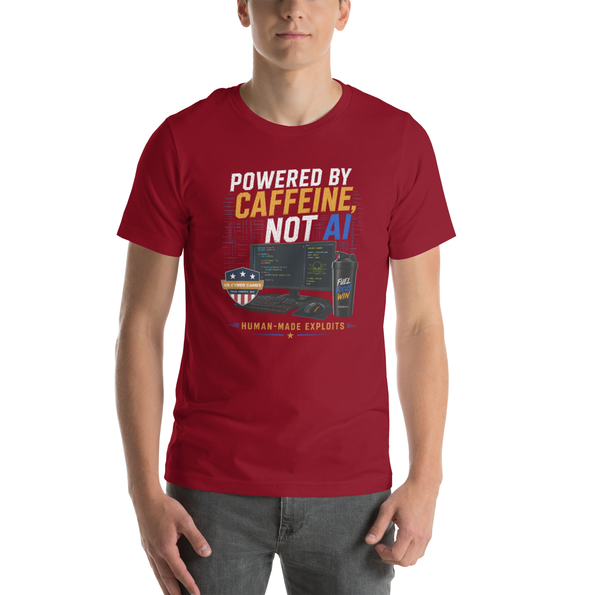Powered by Caffeine- Unisex t-shirt - Image 59
