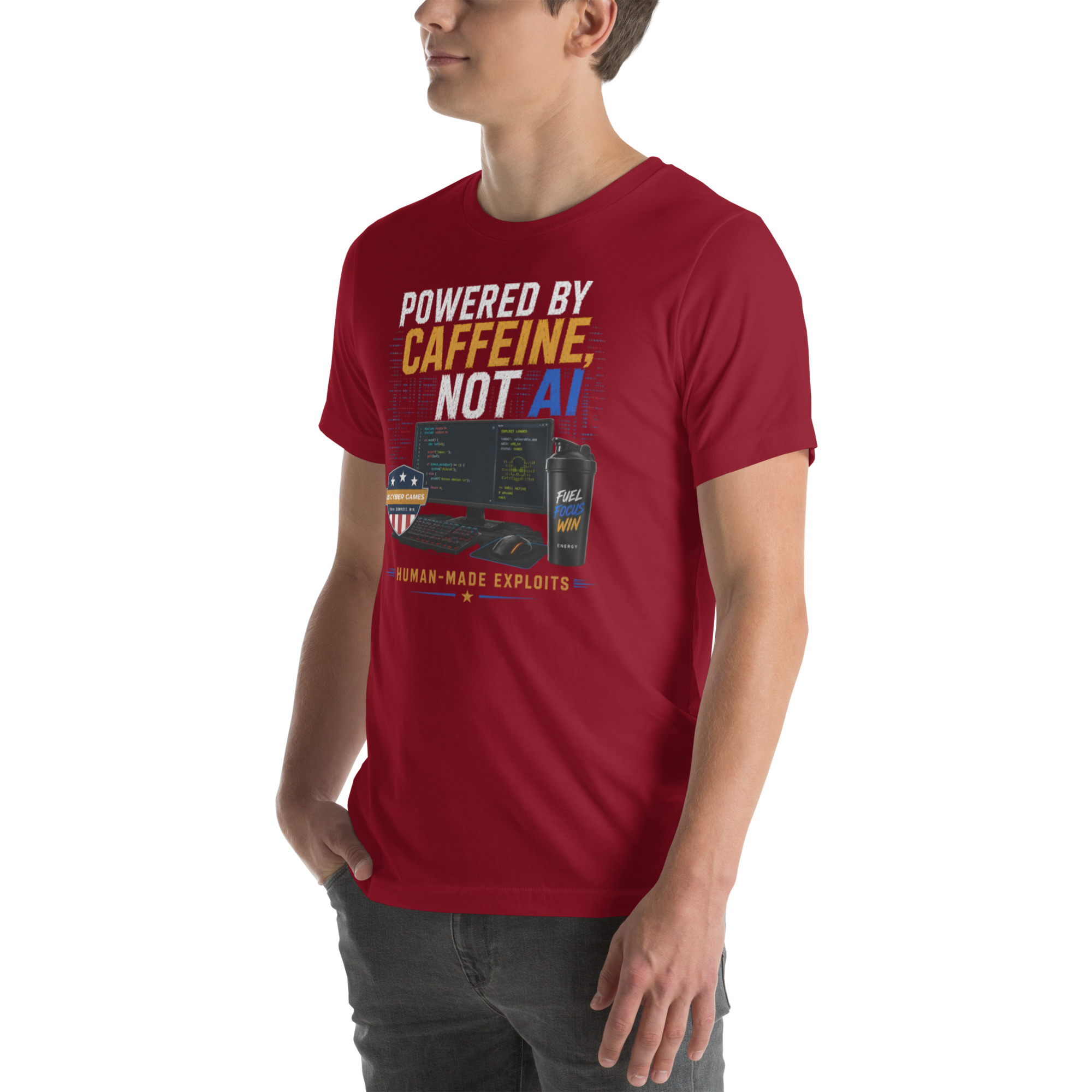 Powered by Caffeine- Unisex t-shirt - Image 18