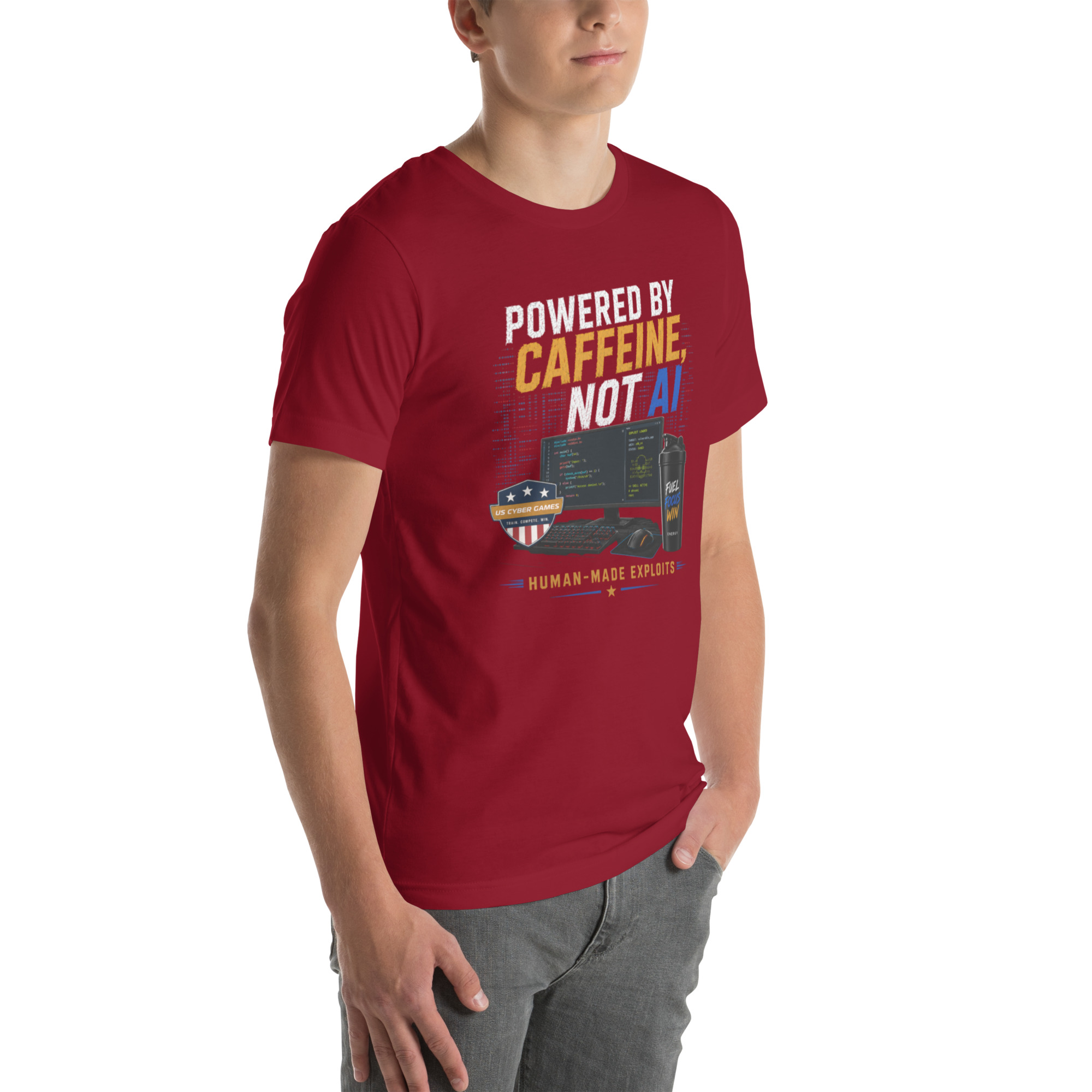 Powered by Caffeine- Unisex t-shirt - Image 64