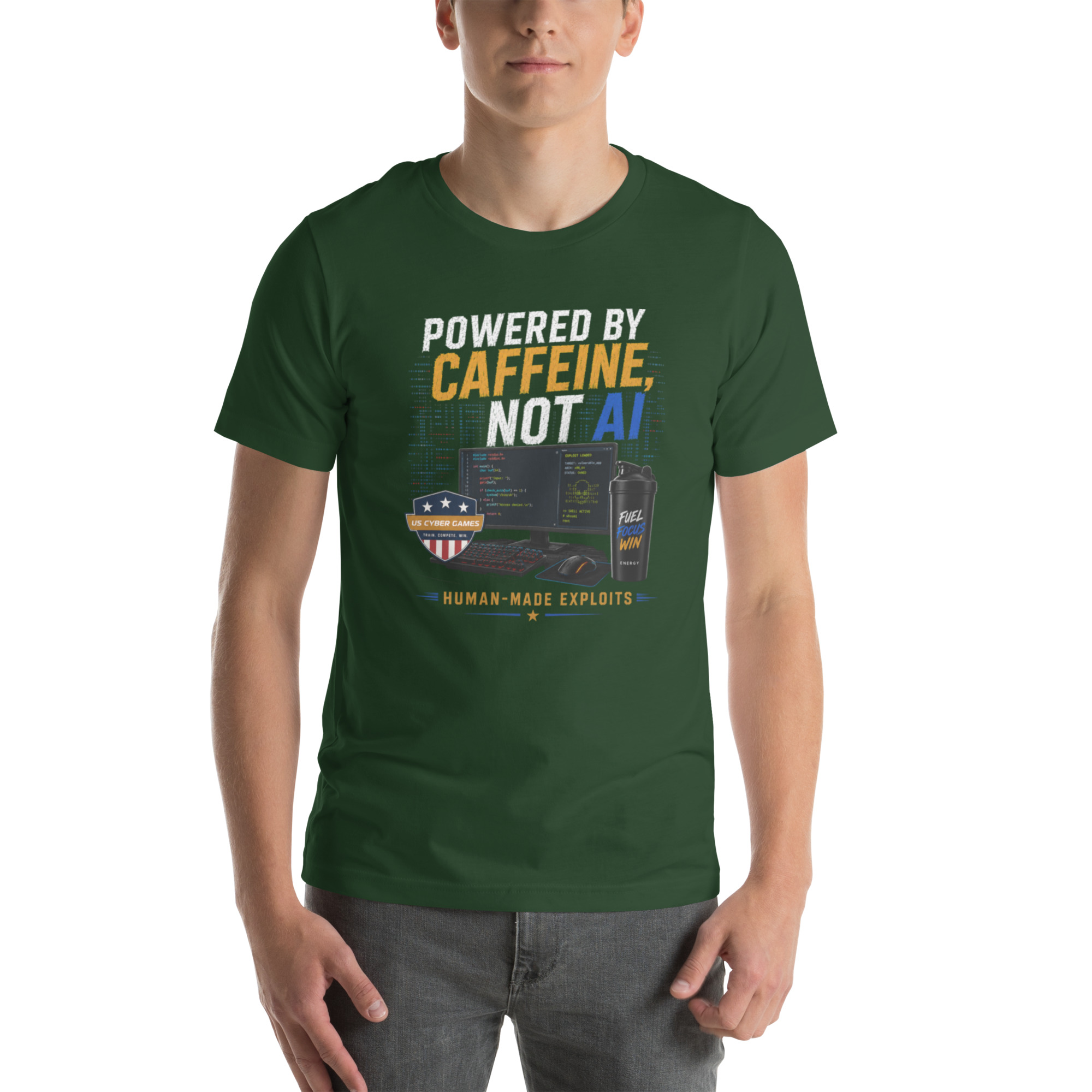 Powered by Caffeine- Unisex t-shirt - Image 71