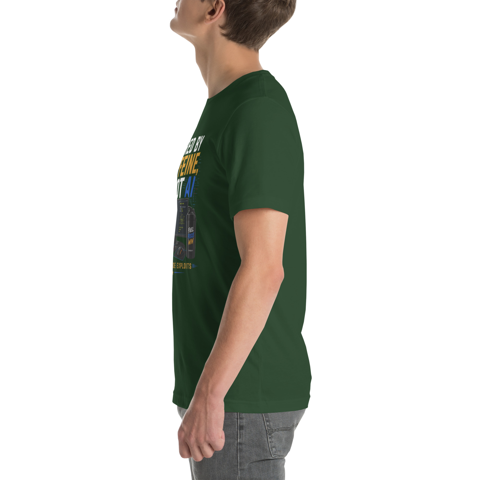 Powered by Caffeine- Unisex t-shirt - Image 73