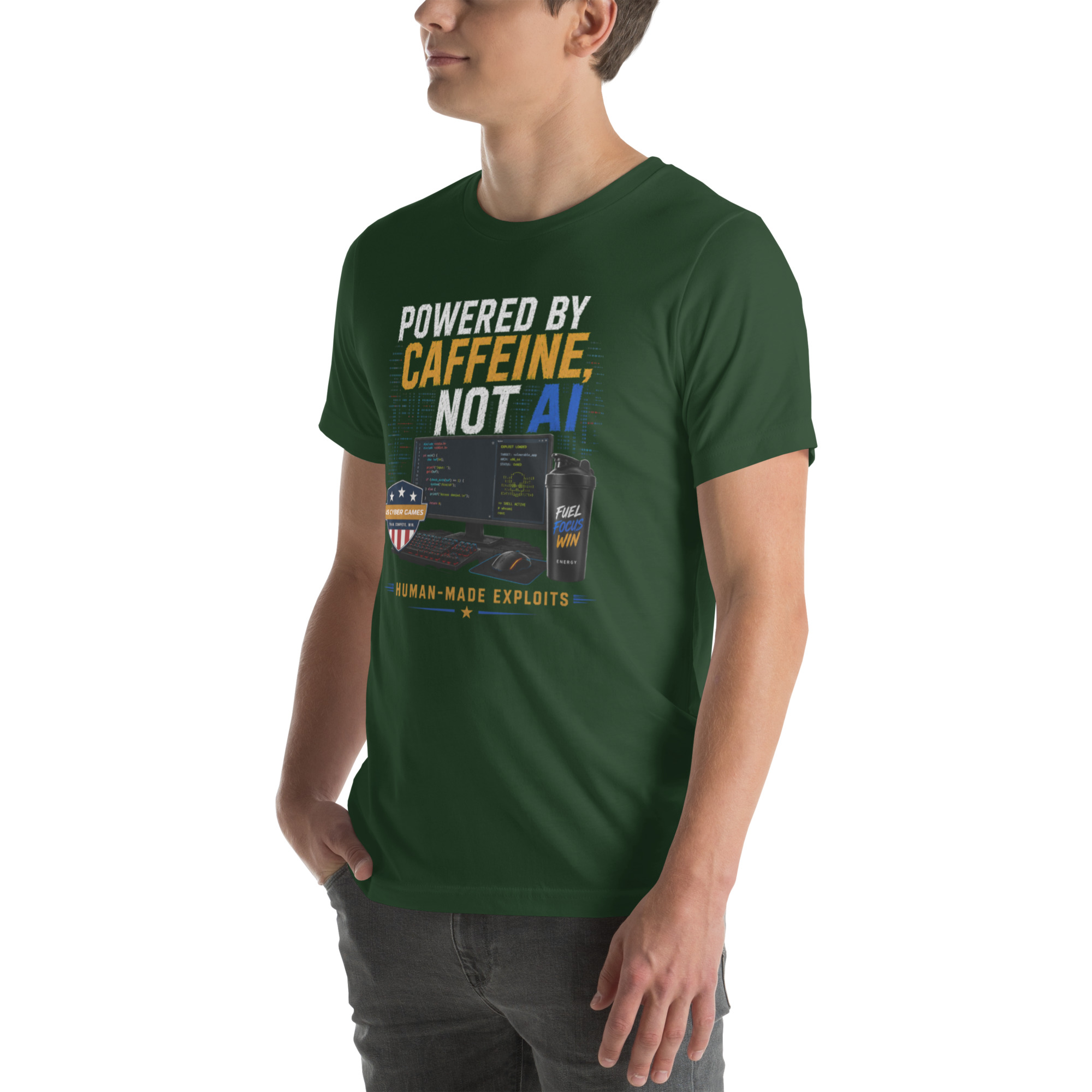 Powered by Caffeine- Unisex t-shirt - Image 74