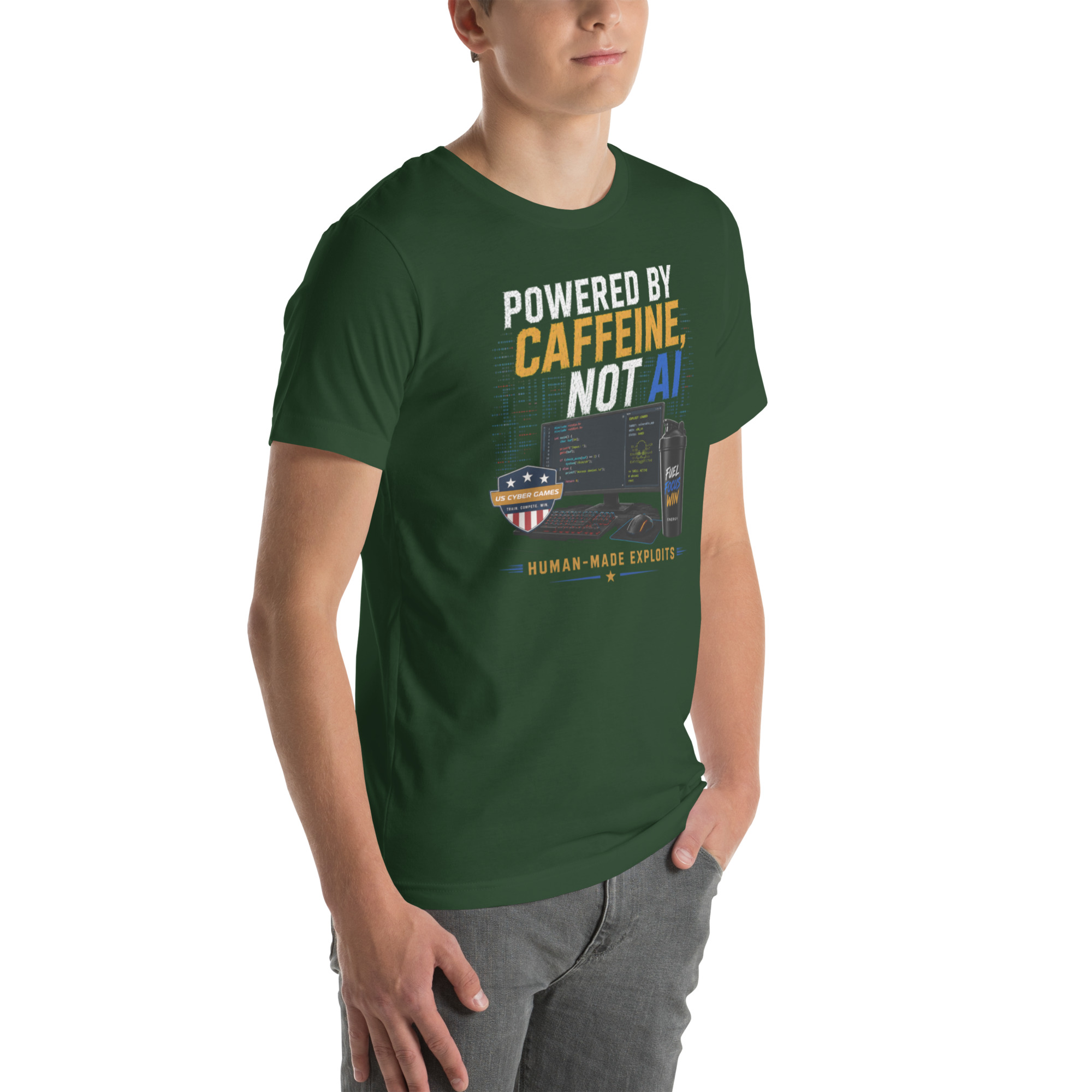 Powered by Caffeine- Unisex t-shirt - Image 30