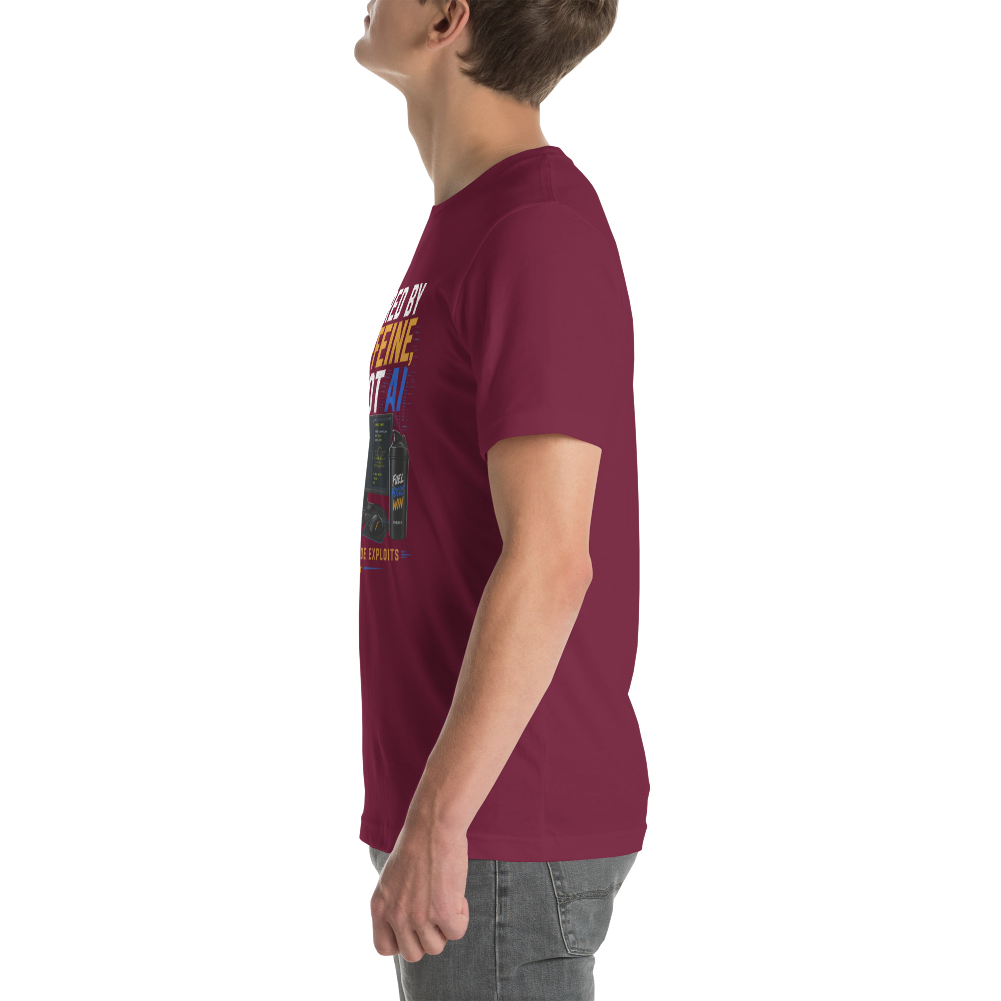 Powered by Caffeine- Unisex t-shirt - Image 67