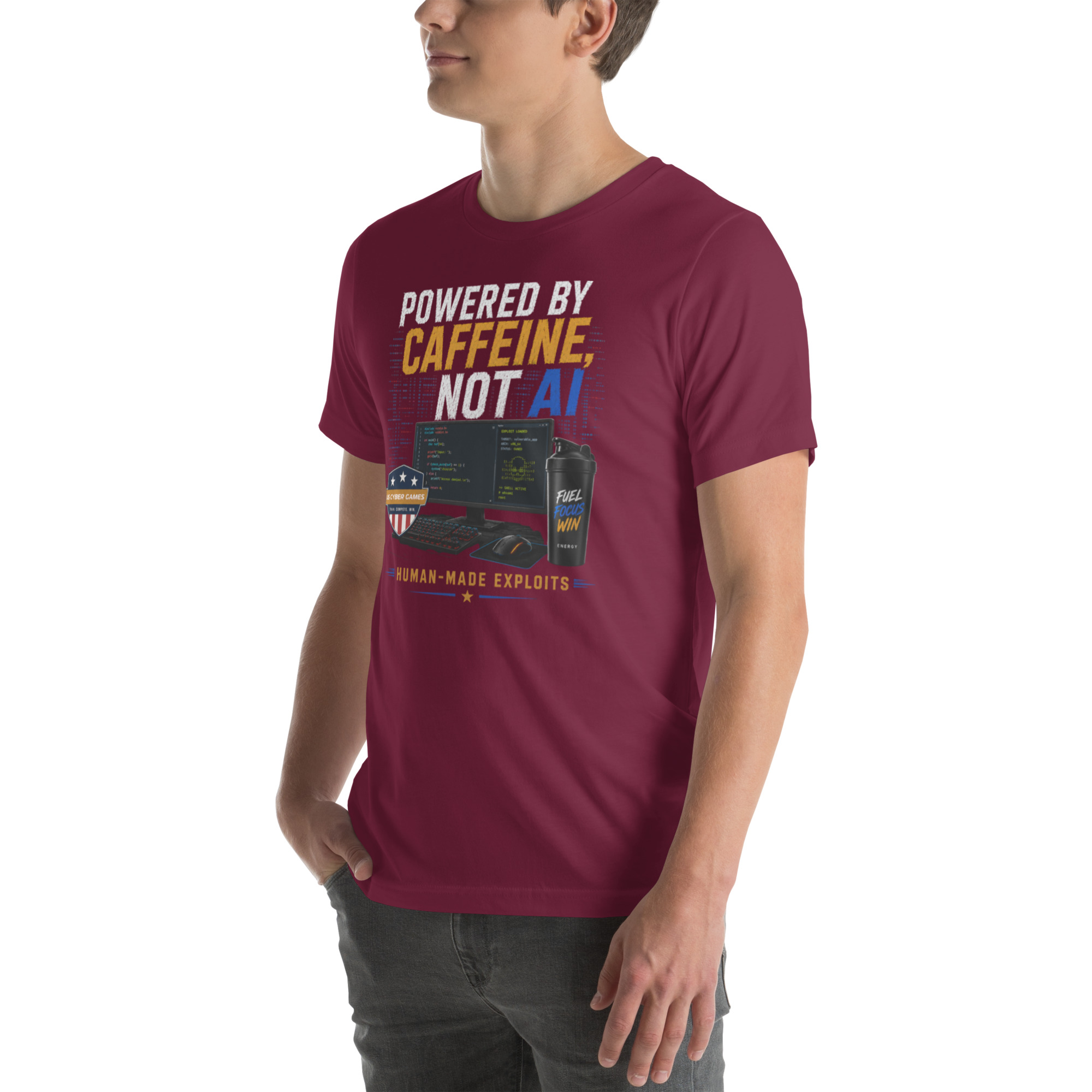 Powered by Caffeine- Unisex t-shirt - Image 23