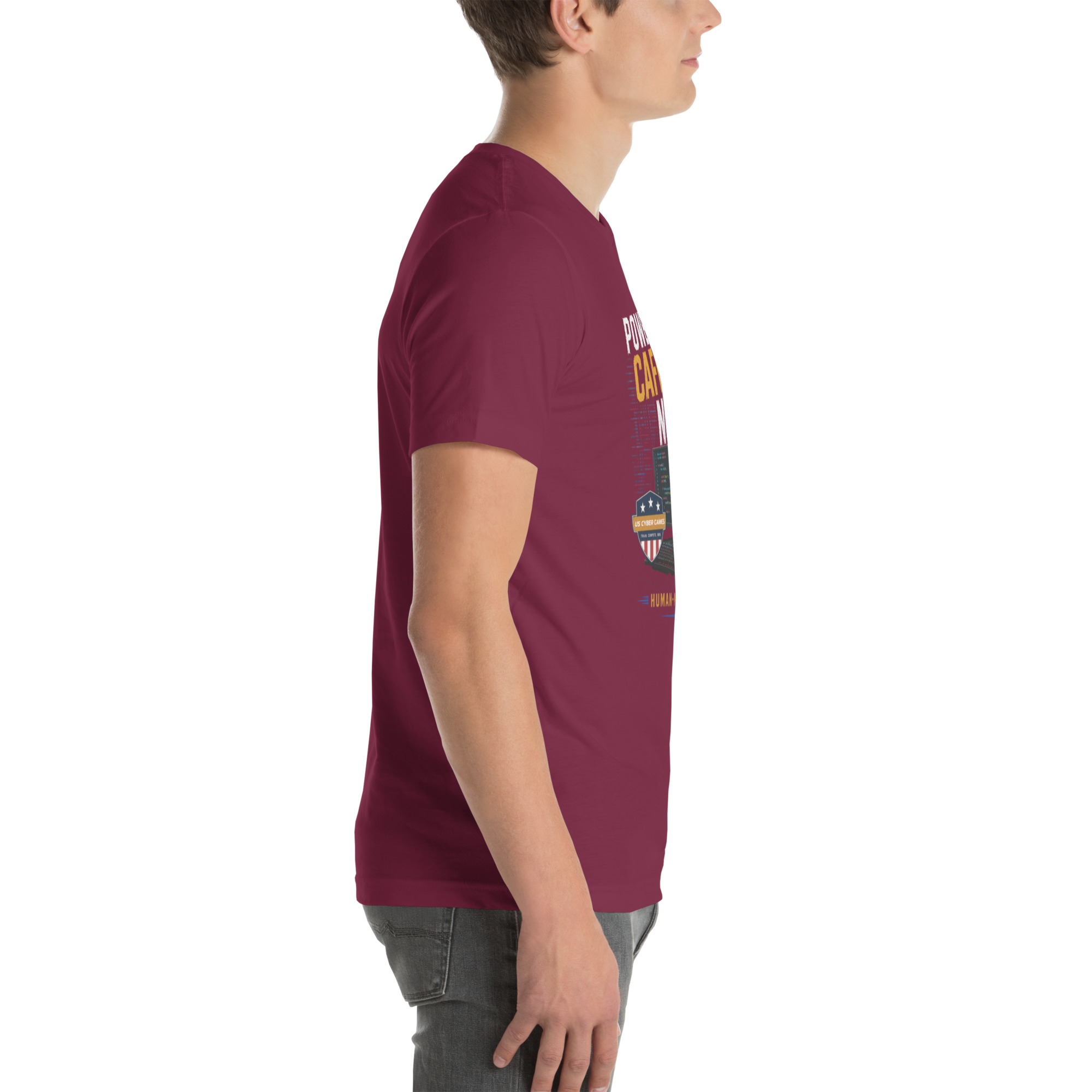Powered by Caffeine- Unisex t-shirt - Image 69