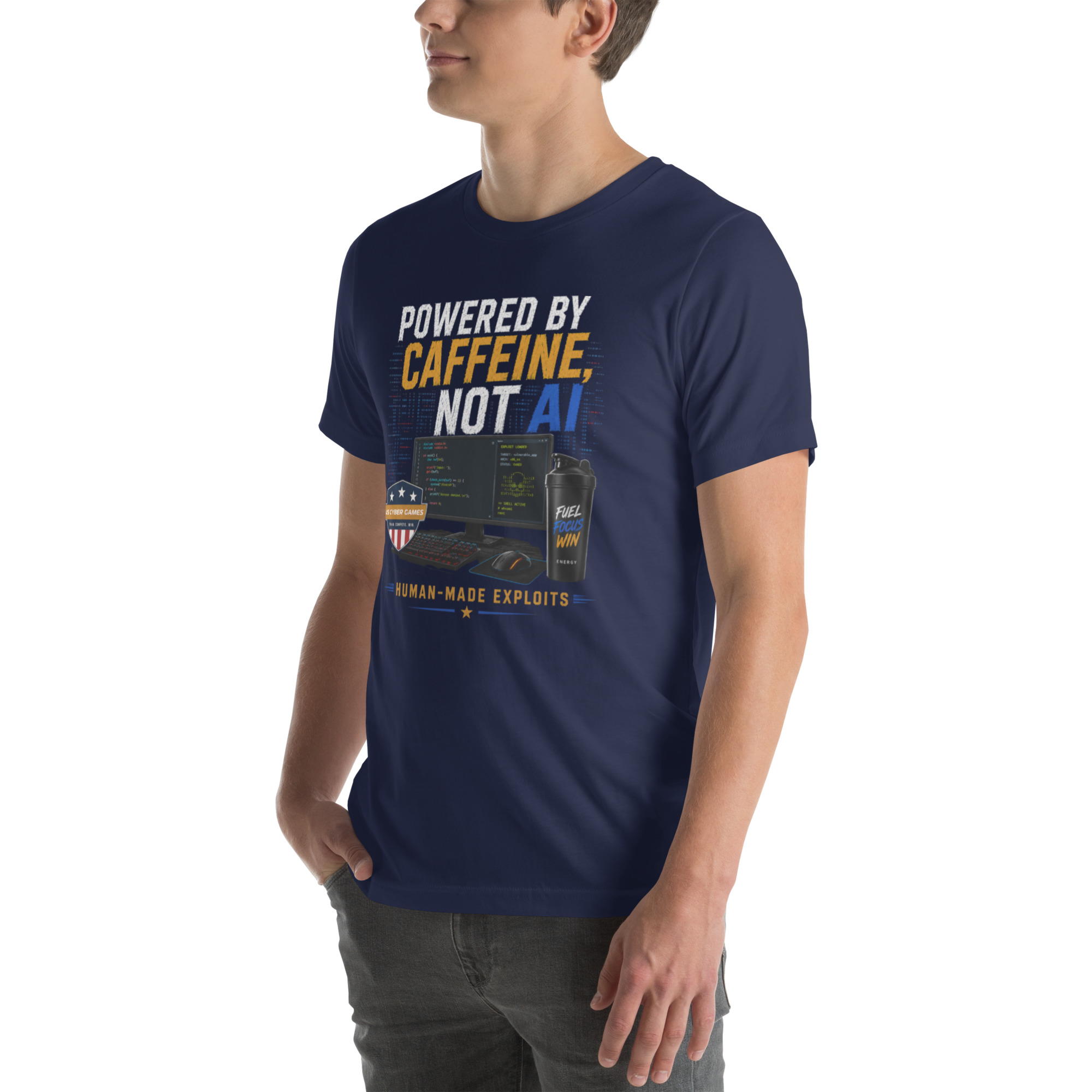 Powered by Caffeine- Unisex t-shirt - Image 56