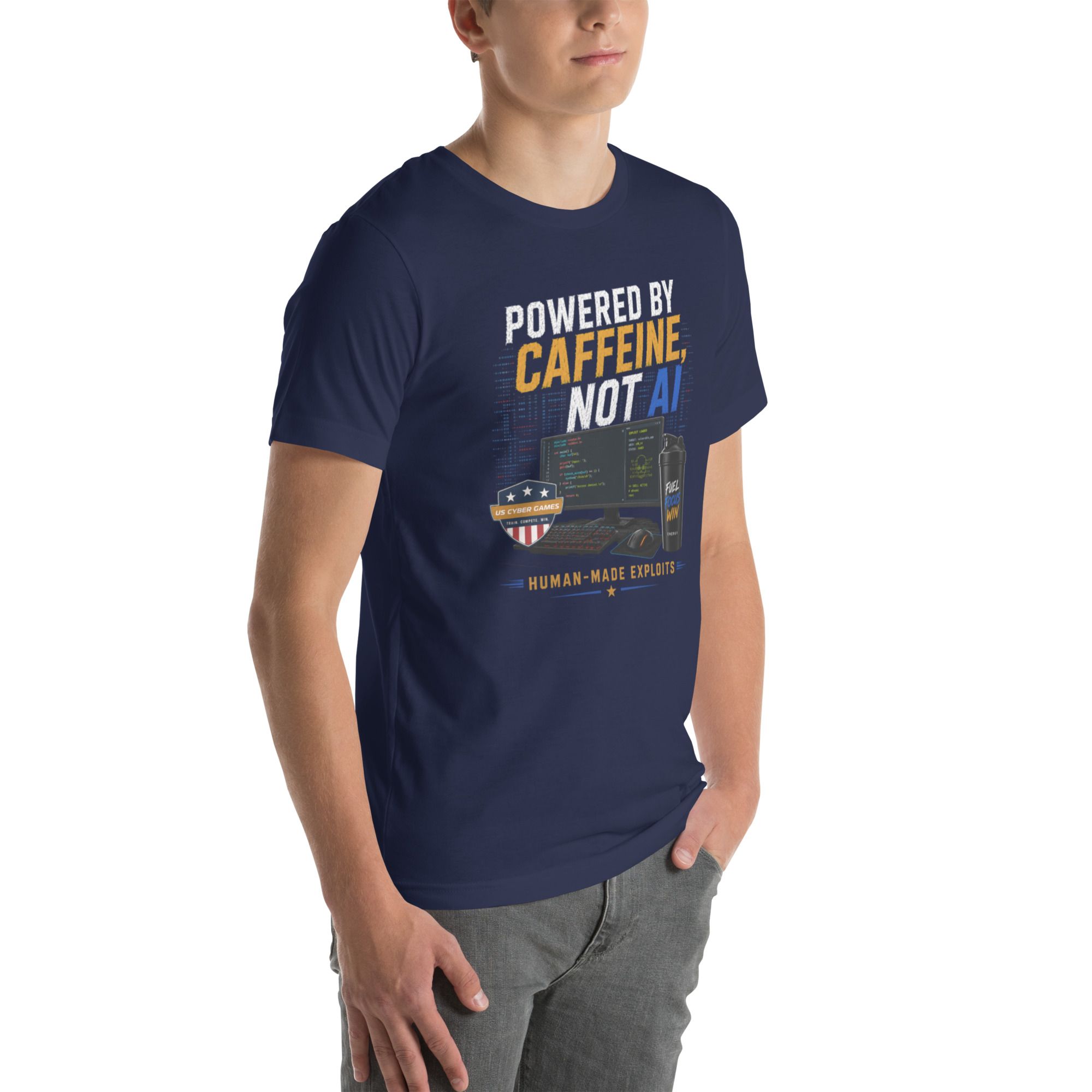 Powered by Caffeine- Unisex t-shirt - Image 58