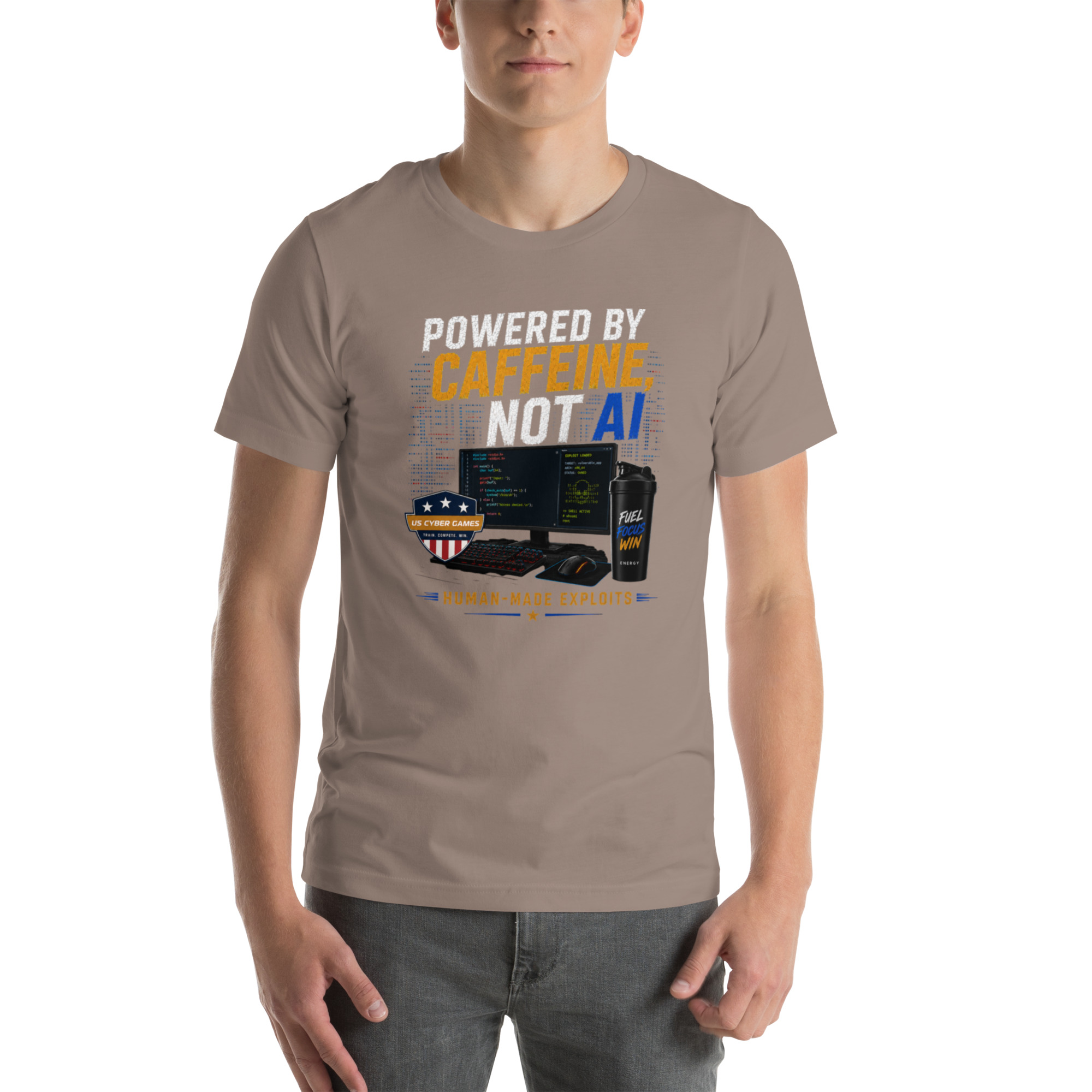 Powered by Caffeine- Unisex t-shirt - Image 83
