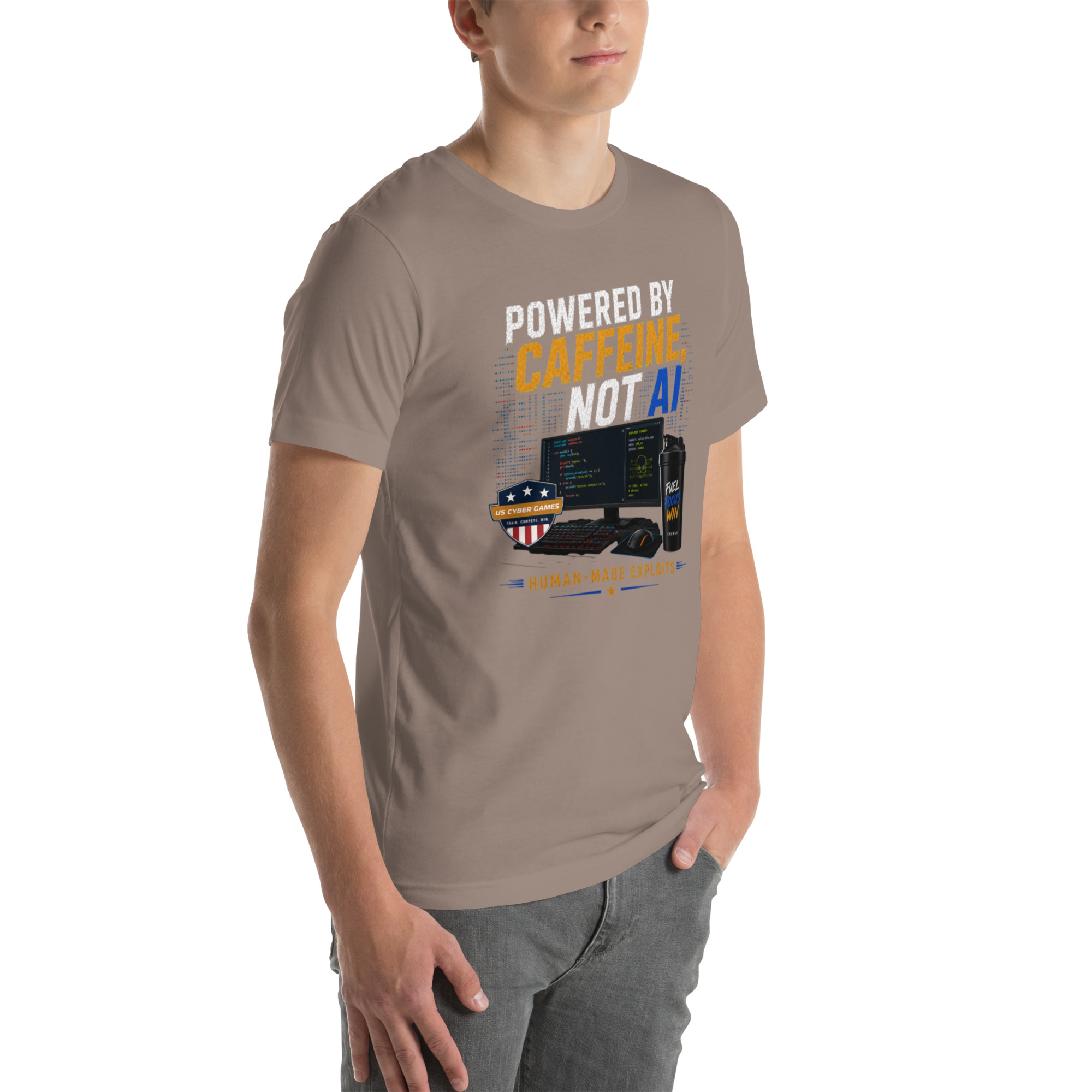 Powered by Caffeine- Unisex t-shirt - Image 88
